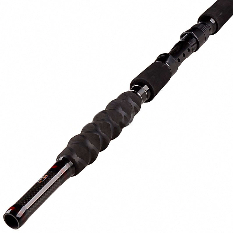 3-Piece Carbon Boat Rod, 1.8–2.4 m (5.9–7.9 ft), Black