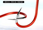 Offset Tube-Eye Senmata Hooks, Garnet Red, Sizes 1–15 – product photo