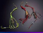 Spring Explosion Hook Rig, 4 Sets per Box, Sizes 6–14 – product photo