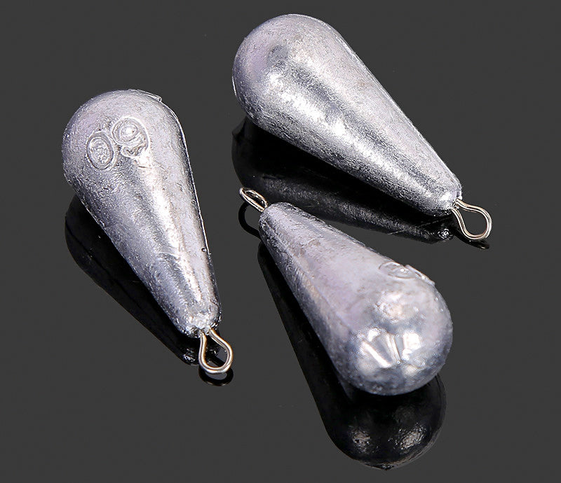 Teardrop Lead Sinker with Eyelet, 10–1000 g (0.35–35 oz) – product photo