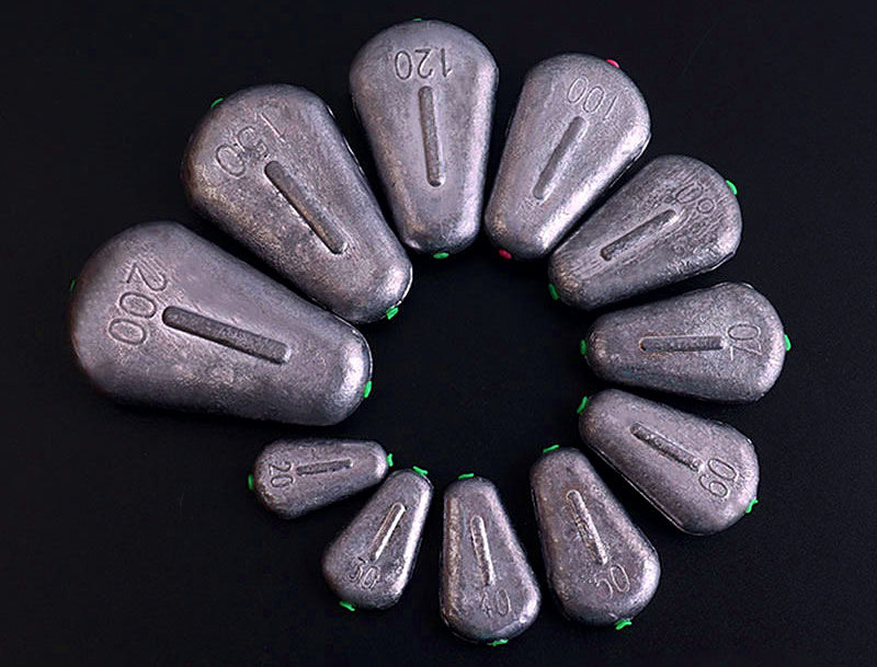 Flat Lead Sinker, Hollow Plastic Core, 0.2–7 oz (5–200 g) – product photo