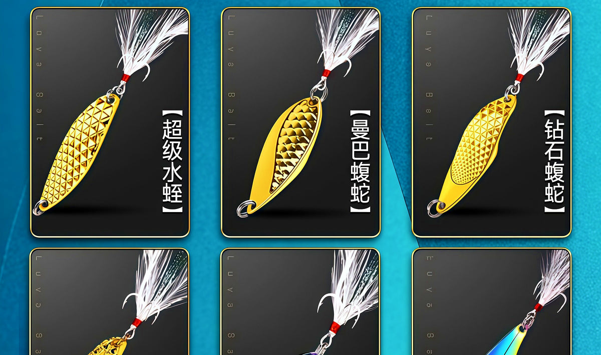 Casting Spoon & Metal Vib Lure Set, 1.5–20 g (0.05–0.71 oz) – product photo