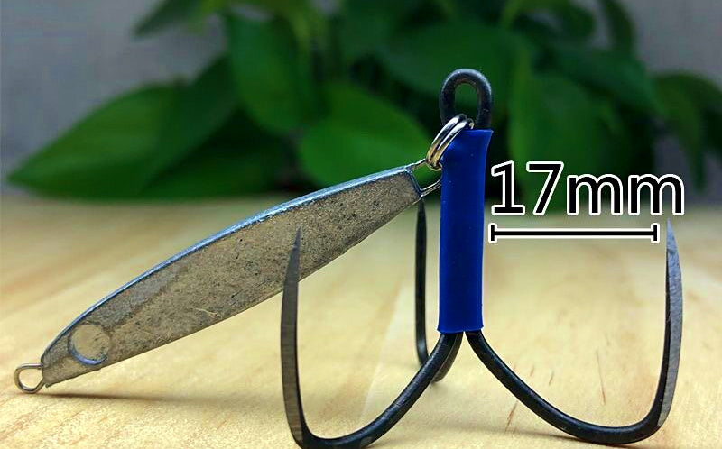 Treble Anchor Hooks for Metal Jigs, Rigged, 5-Pack – product photo