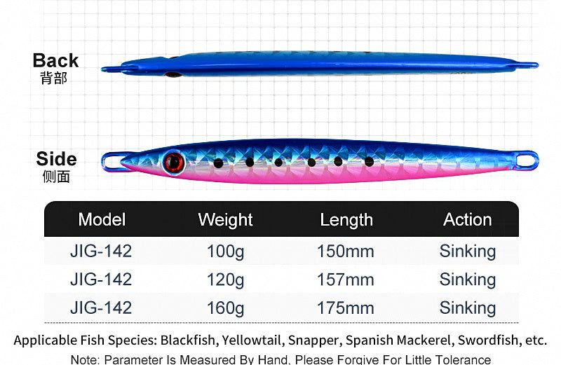 Fast Pitch Metal Jig, 100–160 g (3.5–5.6 oz) – product photo
