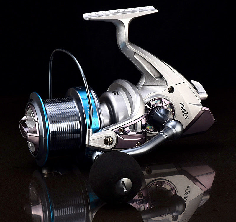 Long Cast Spinning Reel 8000-10000, 12+1 Bearings, Silver – product photo