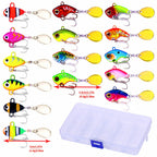 Micro VIB Blade Bait Lure Set with Spoons, 15-Piece