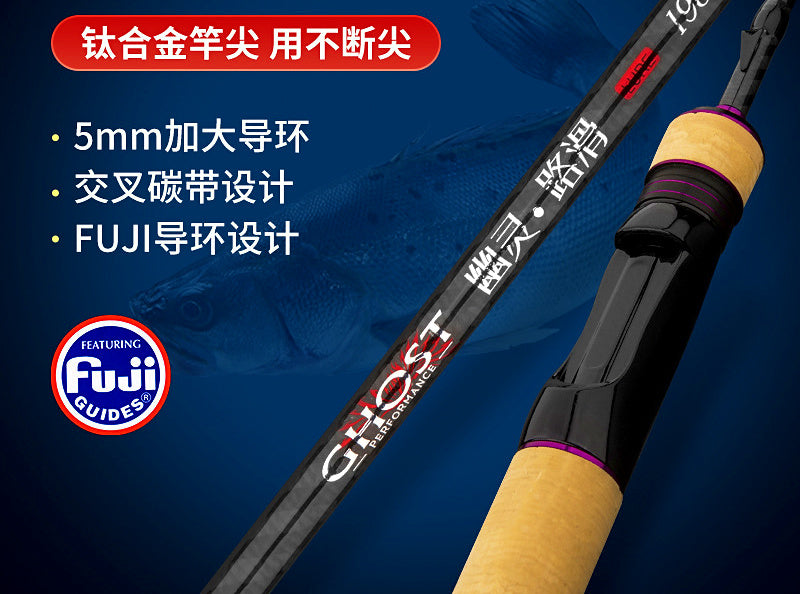2-Piece Carbon Rod, Titanium Guides, 1.98 m & 2.31 m (6'6" / 7'7") – product photo