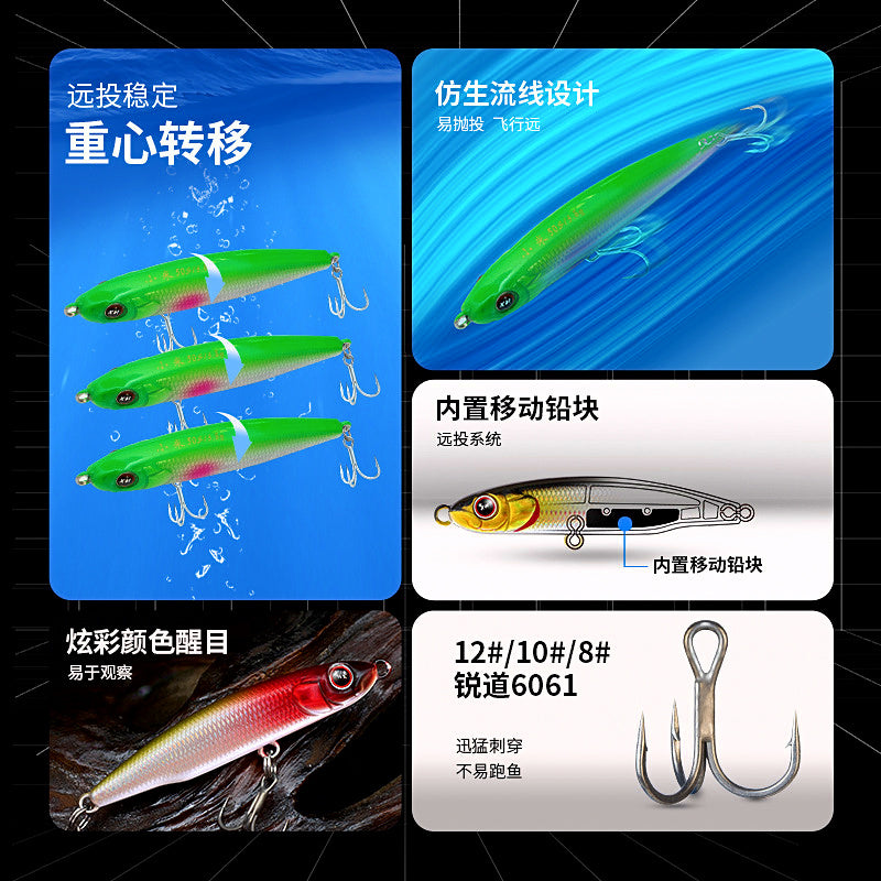 Mini Sinking Pencil Lure, 3.8–5.8 g (0.13–0.20 oz) – product photo