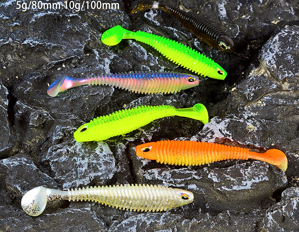 T-Tail Soft Swimbait, Silicone, 8 cm & 10 cm (3.1 & 3.9 in) – product photo