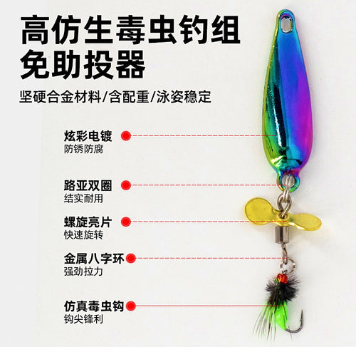 Propeller Fly Lure with Spinner Blade, 3–5.5 g (0.11–0.19 oz) – product photo
