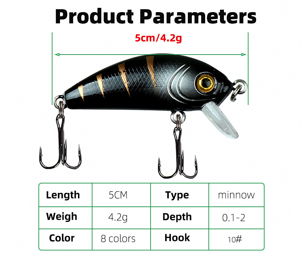 Mini Minnow Lure, 5 cm (2 in), 4.2 g (0.15 oz) – product photo