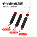 Line Puller Handle & Knotting Bar, Aluminum + Silicone – product photo