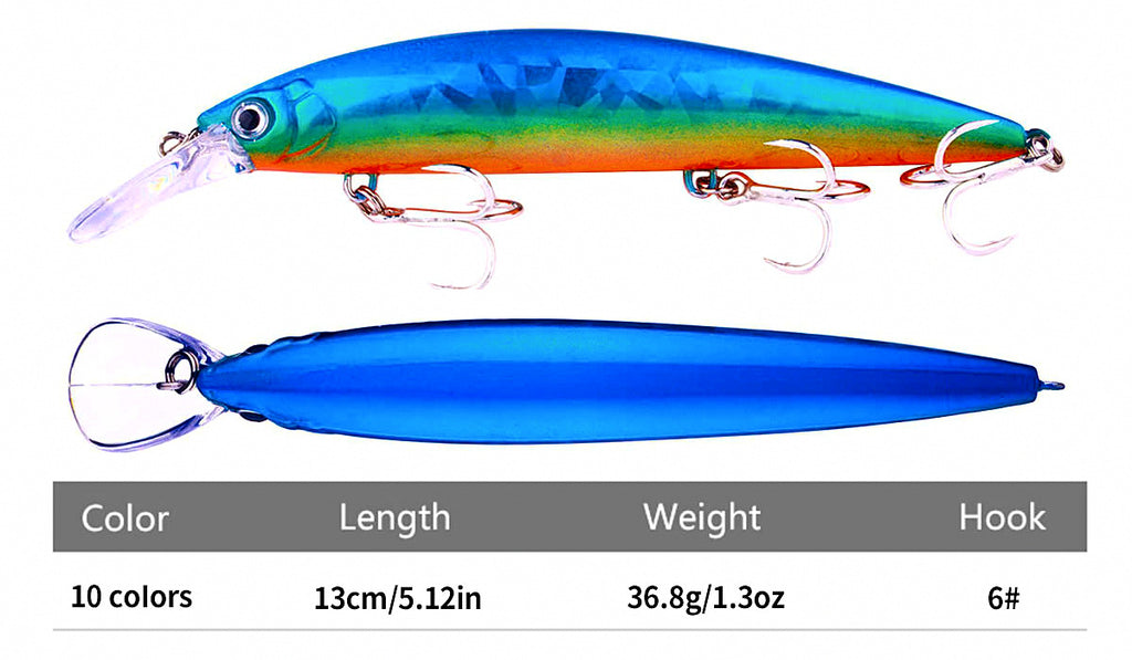 Sinking Minnow Lure, 13 cm (5.1 in) 36 g (1.3 oz) – product photo
