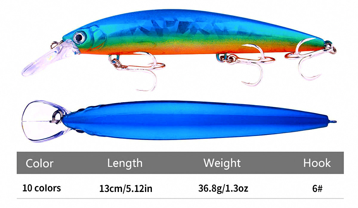 Sinking Minnow Lure, 13 cm (5.1 in) 36 g (1.3 oz) – product photo