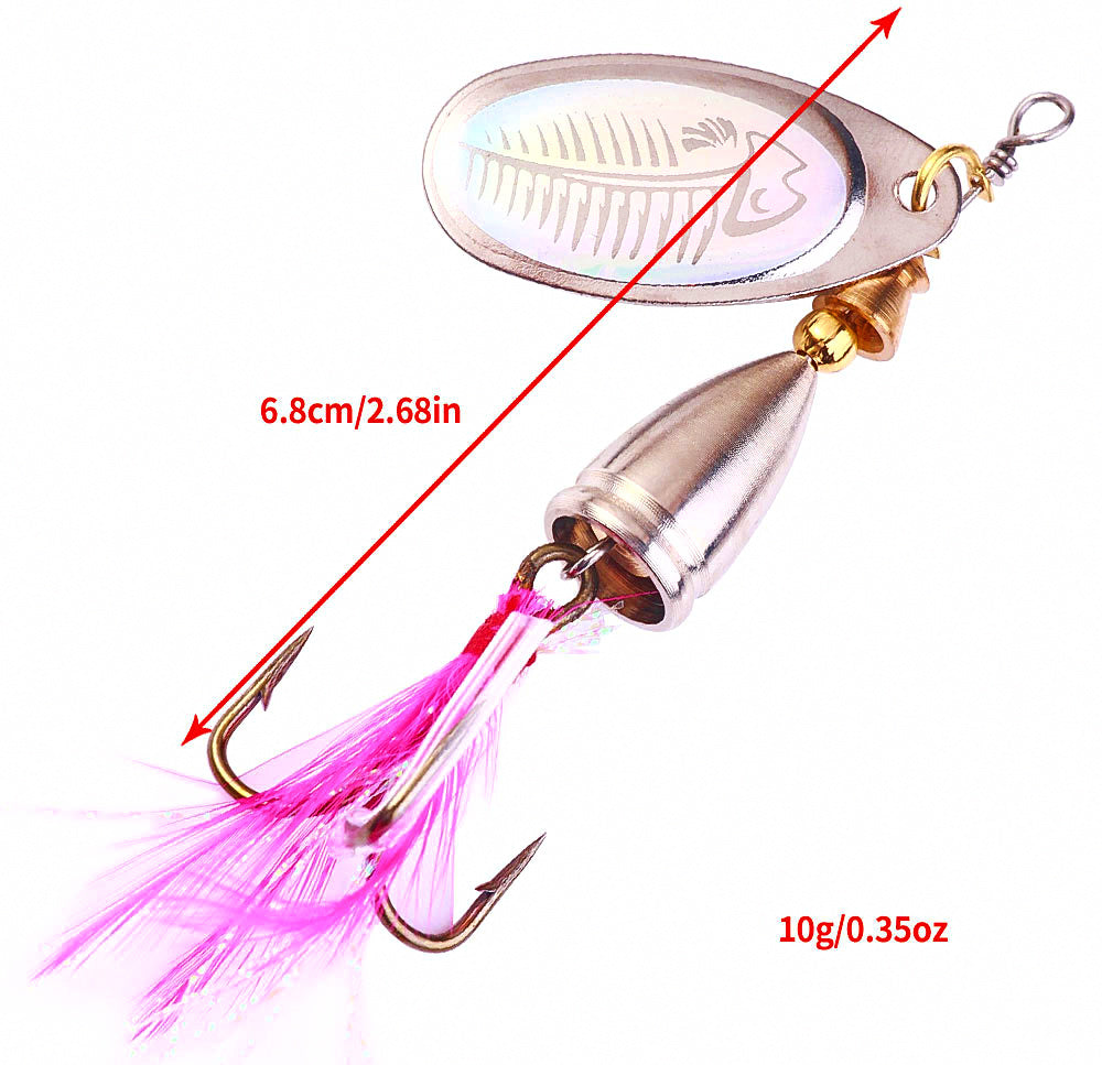 Willow Leaf Spinner Spoon Lure, 6.8 cm, 10 g (0.35 oz) – product photo