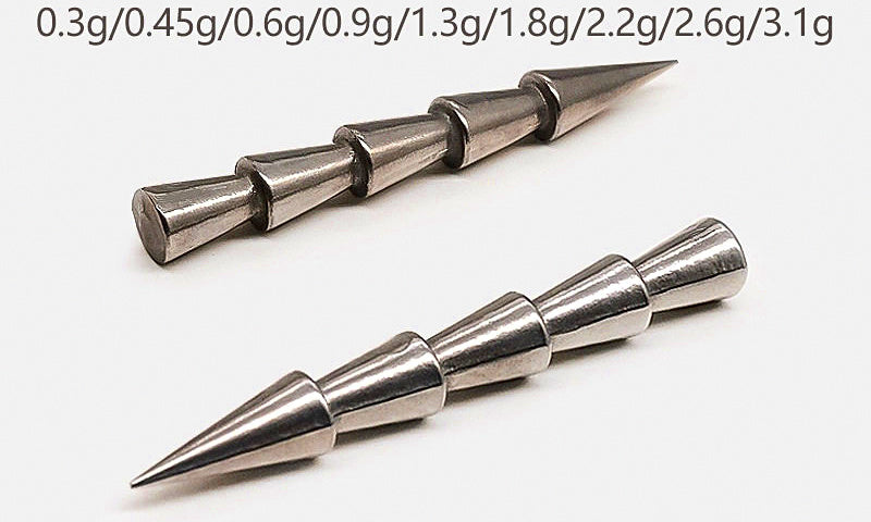Tungsten Neko Nail Weight, 0.011–0.109 oz (0.3–3.1 g) – product photo