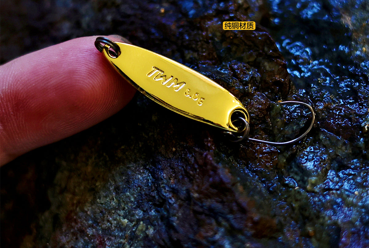 Pure Copper Micro Spoon Lure, Single Hook, 1.6–3.5 g (0.06–0.12 oz) – product photo