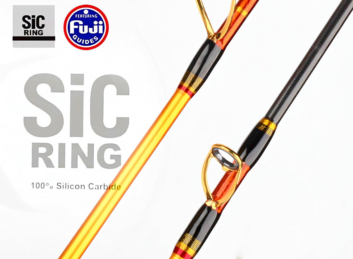 Slow Pitch Jigging Rod, 1.9 m (6 ft 3 in) MH, Solid Carbon – product photo