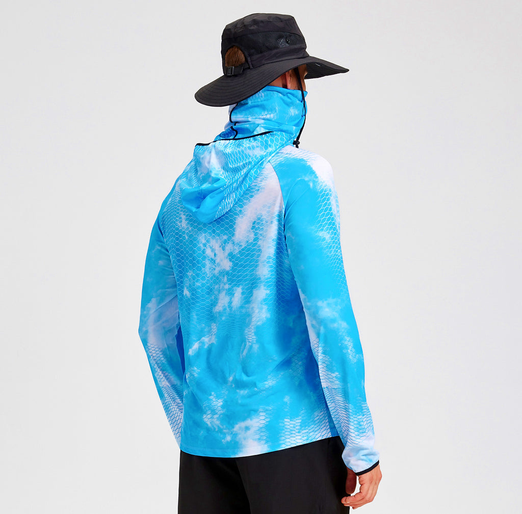 Men's Hooded Sun Protection Fishing Shirt, Quick-Dry
