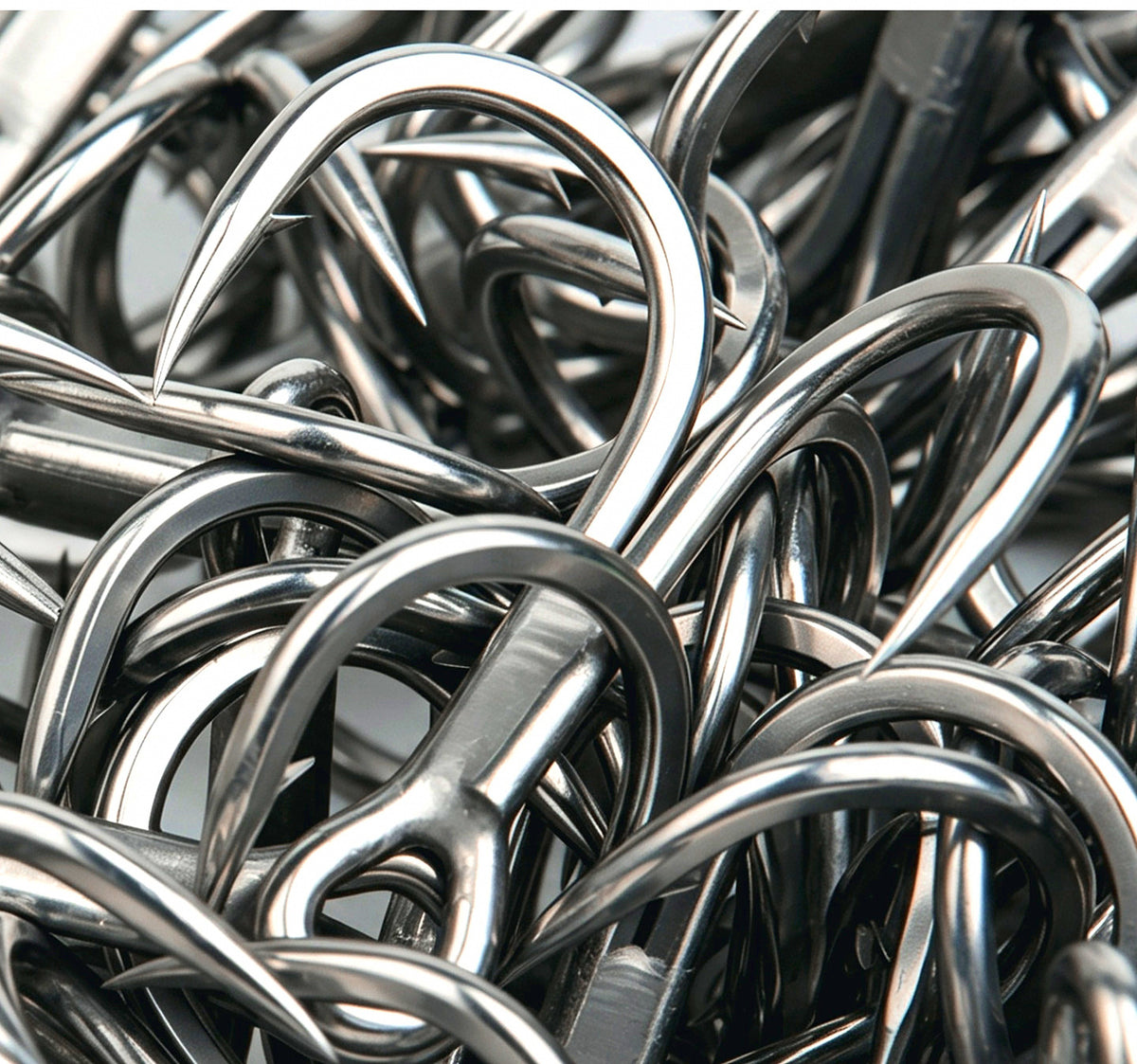 4X Strong Treble Hooks, High Carbon Steel, 10 Pack – product photo