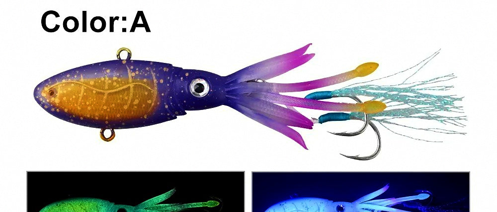 VIB Squid Soft Lure, 40 g (1.4 oz) / 50 g (1.8 oz), 3D Eyes – product photo