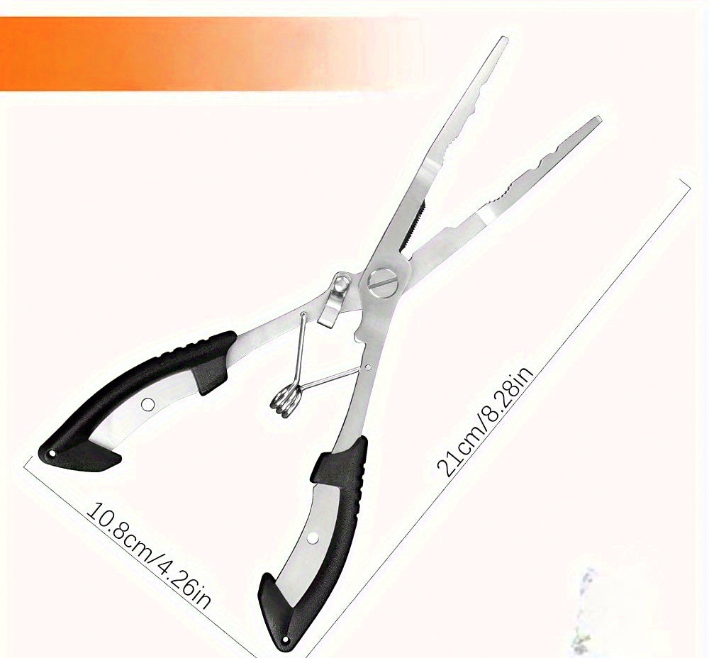 Stainless Steel Fishing Pliers, 16 cm & 21 cm (6.3 & 8.3 in) – product photo