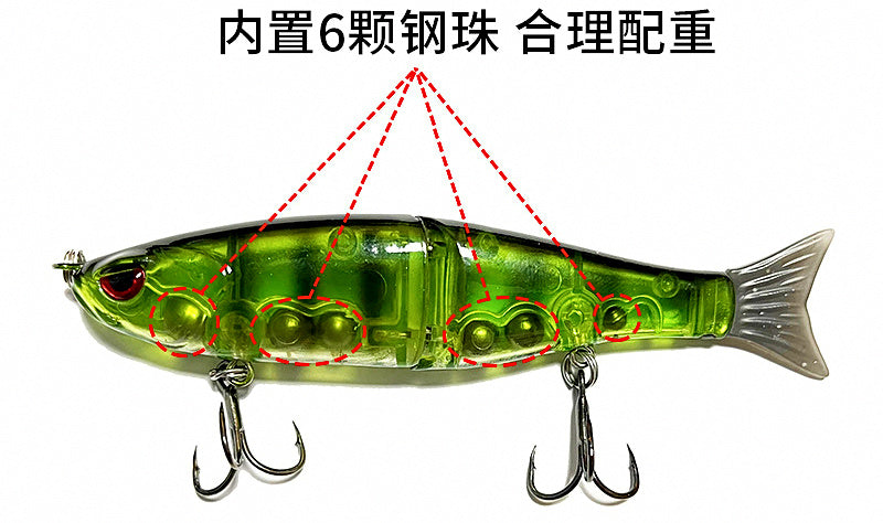 Jointed Swimbait Lure, Soft Tail, Saltwater & Freshwater – product photo