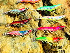 Glow Squid Jig, Wooden Shrimp Style Egi with Legs – product photo