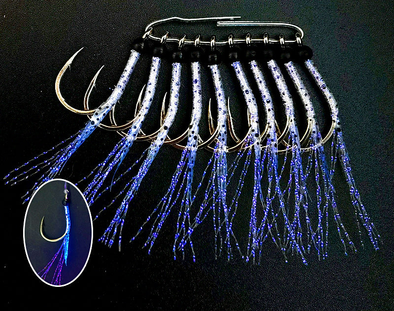 UV Barbed Saltwater Hook Pack, 10 pcs – Choose Style – product photo