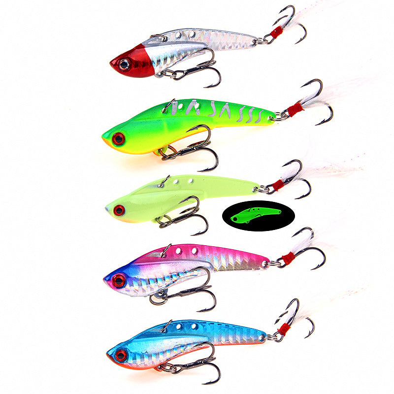 VIB Blade Bait with Feathered Hook, 13–30 g (0.5–1.1 oz)
