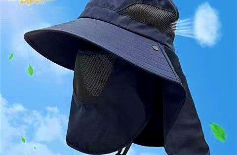 Wide Brim Sun Hat, Adjustable Foldable Fishing Hat – product photo