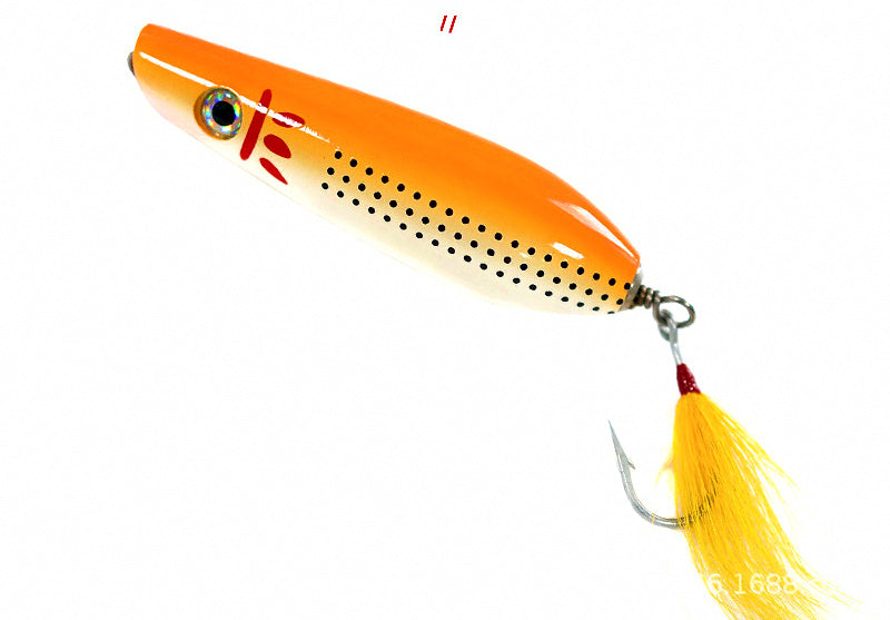 Wooden Pencil Popper Topwater Lure, Blue – product photo