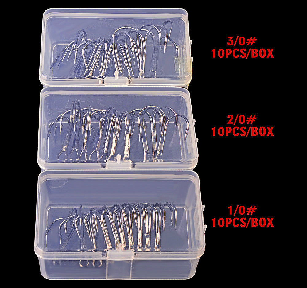 Wide Gap Offset Worm Hooks, Barbed, 10 Pack, 1/0–3/0 – product photo