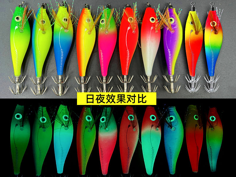 Glow Squid Jig with Rattle, Horizontal Shrimp, 8.5–9.5 cm – product photo