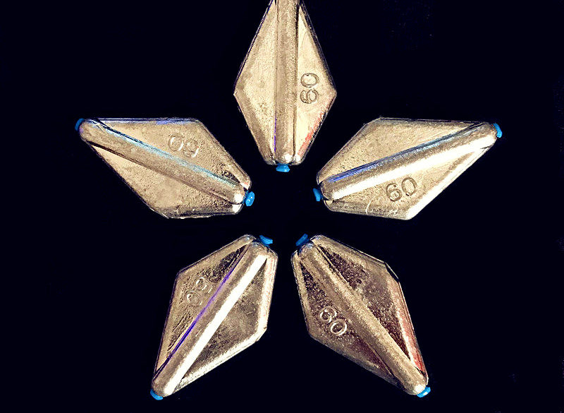 Airplane Casting Sinkers, 1.4–7.1 oz (40–200 g) – product photo