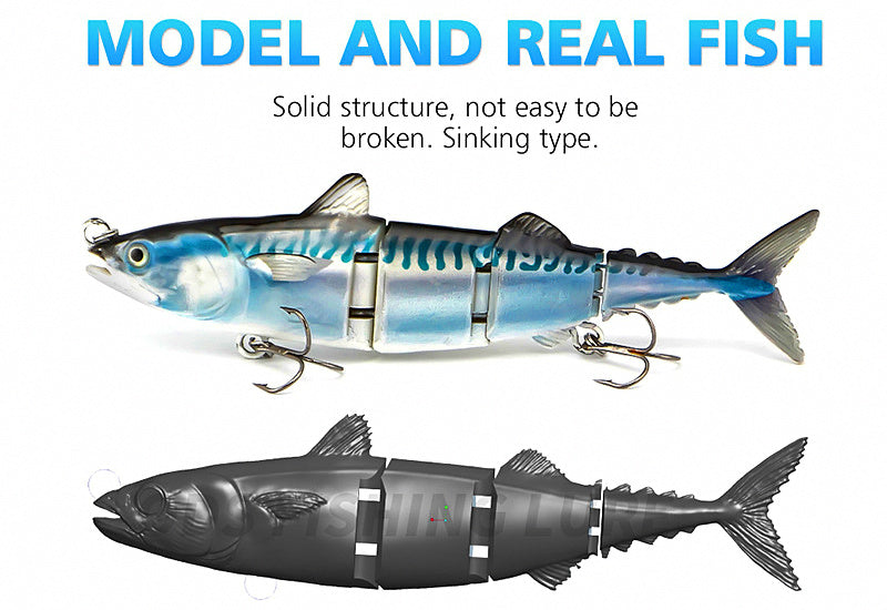 4-Section Jointed Swimbait Hard Lure for Saltwater – product photo