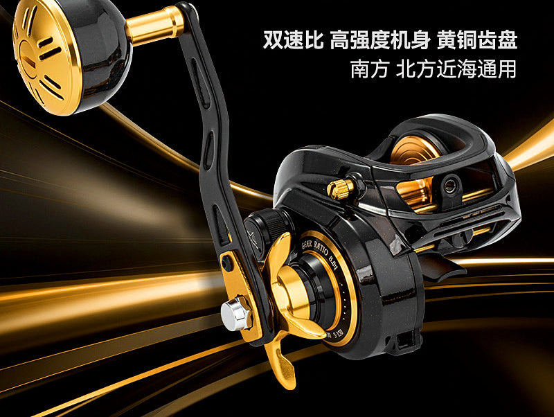 Round Baitcasting Slow Pitch Jigging Reel, Size 600 – product photo