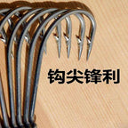 Stainless Steel Barbed Hooks, 100-Pack, Sizes 1/0–10/0 – product photo