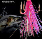 4X Treble Hooks, Sizes 4–2/0, Glow Bright Wire Colors – product photo