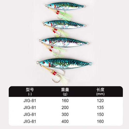 Slow Pitch Jig, 160–400 g (5.6–14.1 oz) – product photo