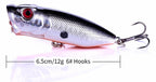 Floating Topwater Popper Lure, 7 cm (2.8 in) 12 g (0.42 oz) – product photo
