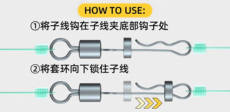Stainless Steel Quick Snap Swivels with Figure-8 Ring – product photo