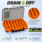 Double-Sided Lure Storage Box, Large or Small, 5 Colors