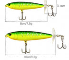 Topwater Prop Pencil Bait, 8 & 10 cm (3.1 & 3.9 in) – product photo