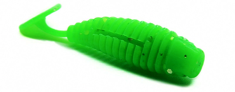 T-Tail Ribbed Grub Soft Bait, 3.5 cm (1.4 in), 20 Pack – product photo