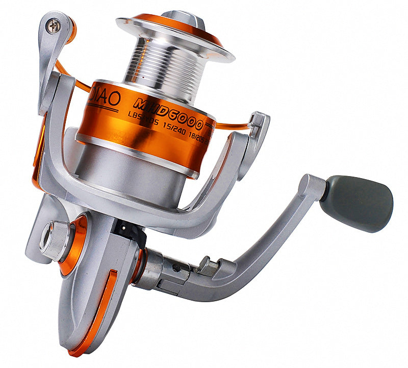 All-Metal Head Spinning Reel, Gold, Sizes 2000–7000 – product photo