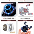 DC Brake Round Baitcasting Reel, 7.8:1, 12 Bearings – product photo