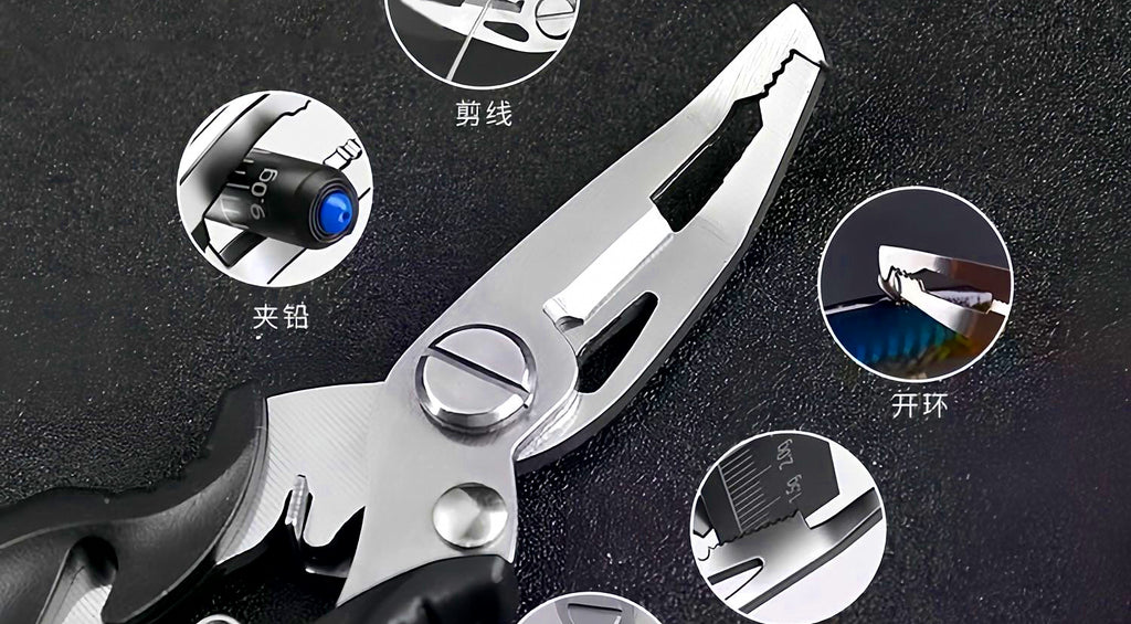Stainless Steel Fishing Pliers with Braid Line Cutter – product photo