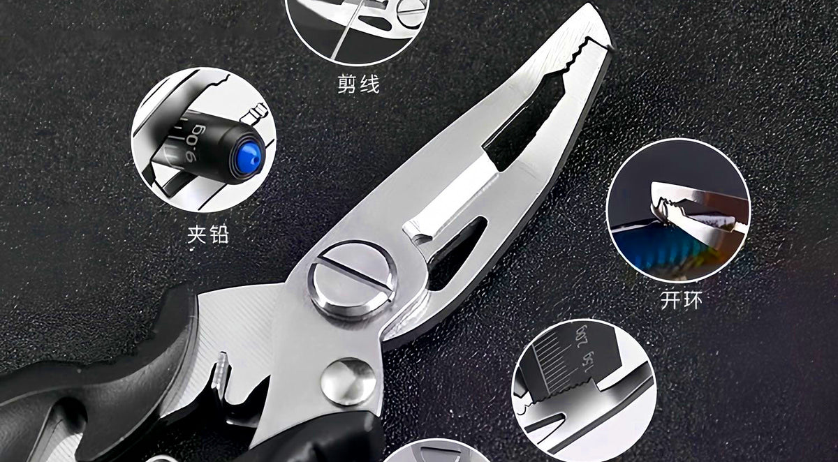 Stainless Steel Fishing Pliers with Braid Line Cutter – product photo