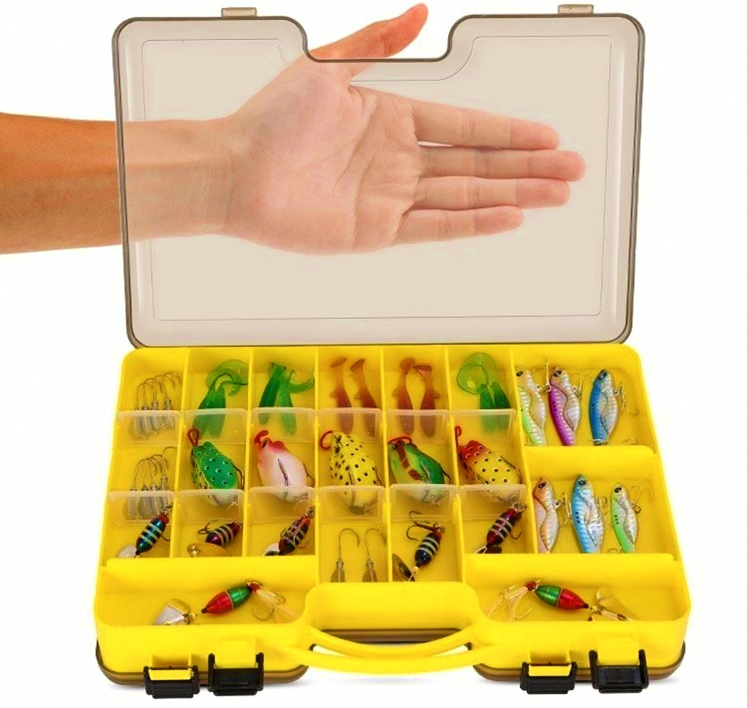 Double-Sided Lure Storage Box with Handle, Tackle Box – product photo